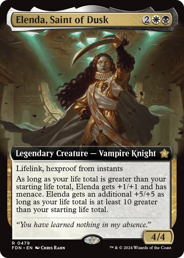 Elenda, Saint of Dusk (Extended Art) [Foundations] | PLUS EV GAMES 