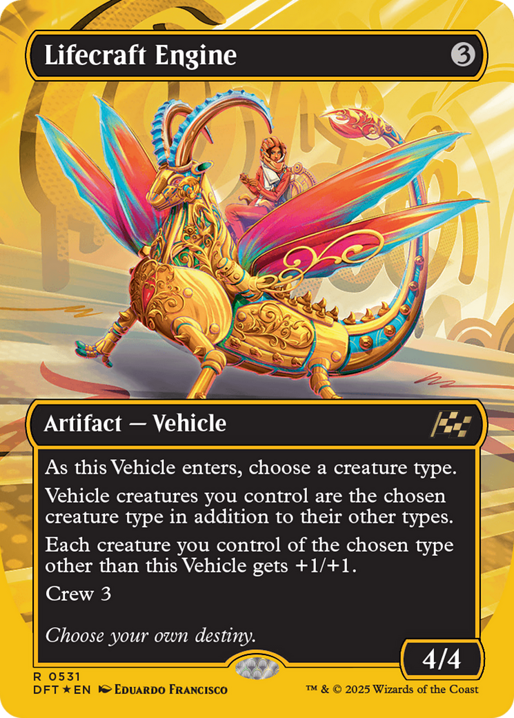 Lifecraft Engine (Borderless) (First-Place Foil) [Aetherdrift] | PLUS EV GAMES 