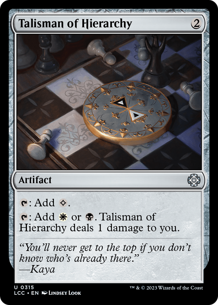 Talisman of Hierarchy [The Lost Caverns of Ixalan Commander] | PLUS EV GAMES 