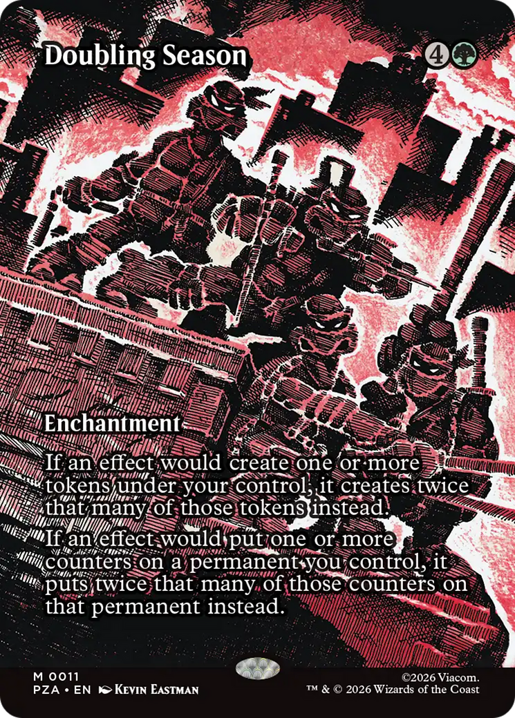 Doubling Season (Borderless) [Teenage Mutant Ninja Turtles Eternal-Legal] | PLUS EV GAMES 