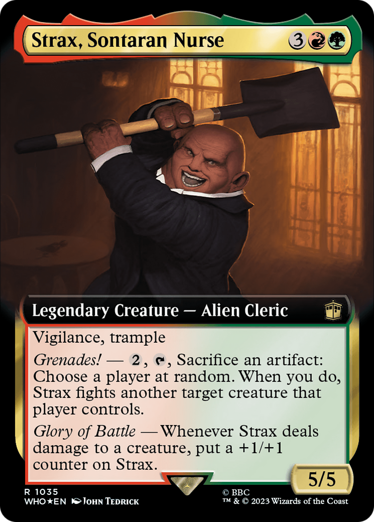 Strax, Sontaran Nurse (Extended Art) (Surge Foil) [Doctor Who] | PLUS EV GAMES 