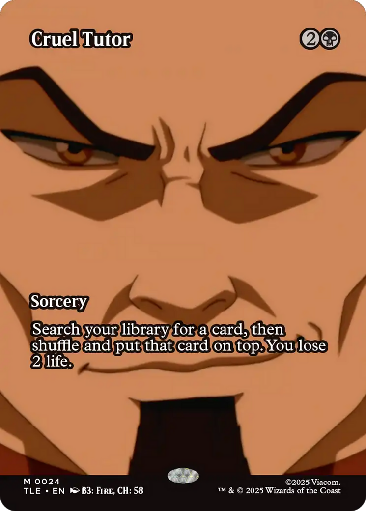 Cruel Tutor (Borderless) [Avatar: The Last Airbender: Eternal-Legal] | PLUS EV GAMES 