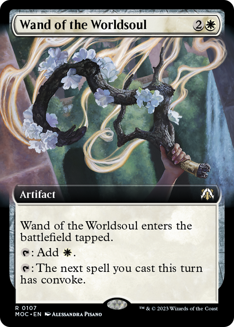 Wand of the Worldsoul (Extended Art) [March of the Machine Commander] | PLUS EV GAMES 