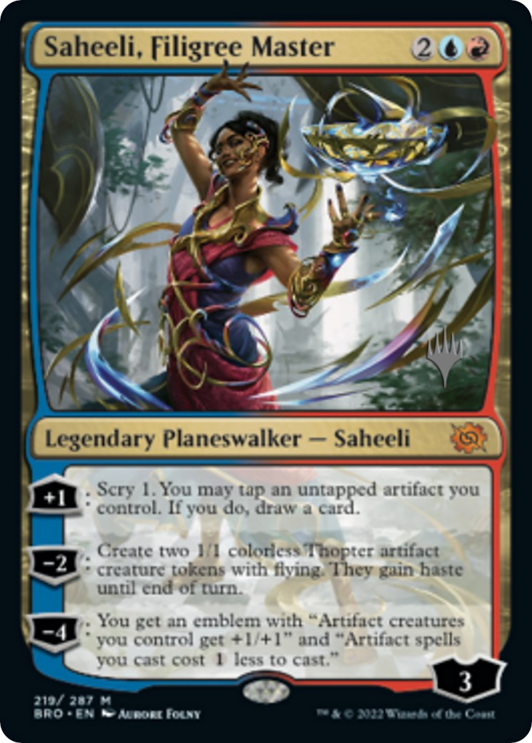 Saheeli, Filigree Master (Promo Pack) [The Brothers' War Promos] | PLUS EV GAMES 