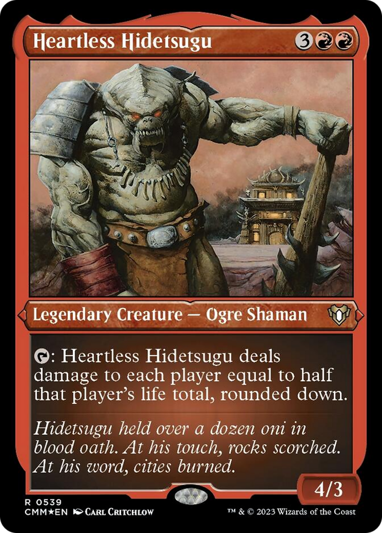 Heartless Hidetsugu (Foil Etched) [Commander Masters] | PLUS EV GAMES 