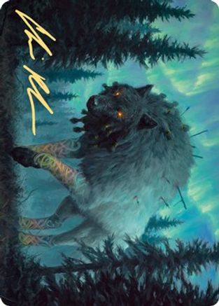 Sarulf, Realm Eater Art Card (Gold-Stamped Signature) [Kaldheim: Art Series]