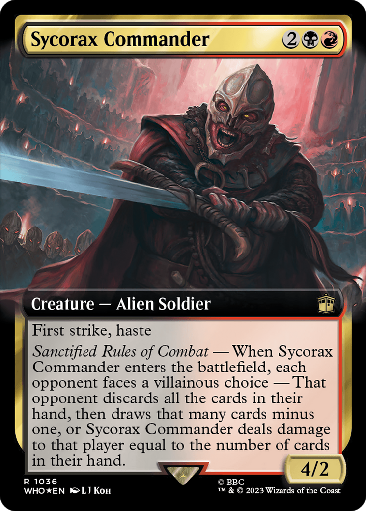 Sycorax Commander (Extended Art) (Surge Foil) [Doctor Who] | PLUS EV GAMES 