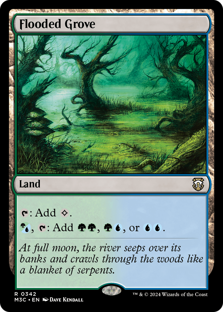 Flooded Grove (Ripple Foil) [Modern Horizons 3 Commander] | PLUS EV GAMES 