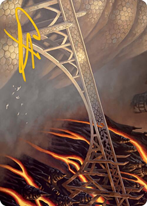 Rustvale Bridge Art Card (Gold-Stamped Signature) [Modern Horizons 2 Art Series] | PLUS EV GAMES 