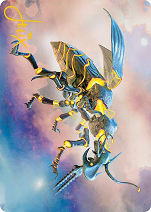 Zabaz, the Glimmerwasp Art Card (Gold-Stamped Signature) [Modern Horizons 2 Art Series] | PLUS EV GAMES 