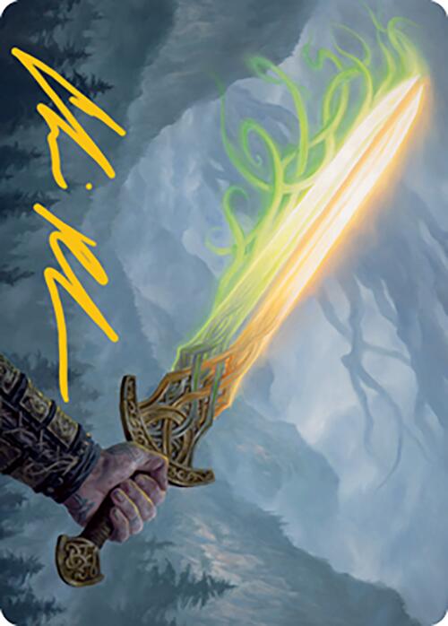 Sword of Hearth and Home Art Card (Gold-Stamped Signature) [Modern Horizons 2 Art Series] | PLUS EV GAMES 