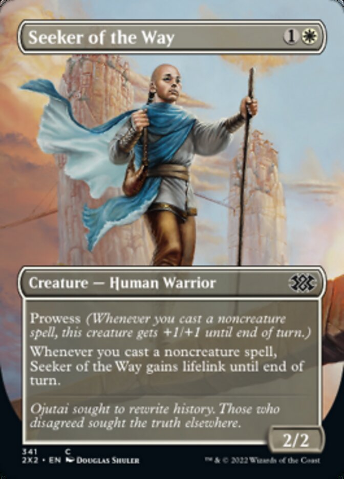 Seeker of the Way (Borderless Alternate Art) [Double Masters 2022] | PLUS EV GAMES 