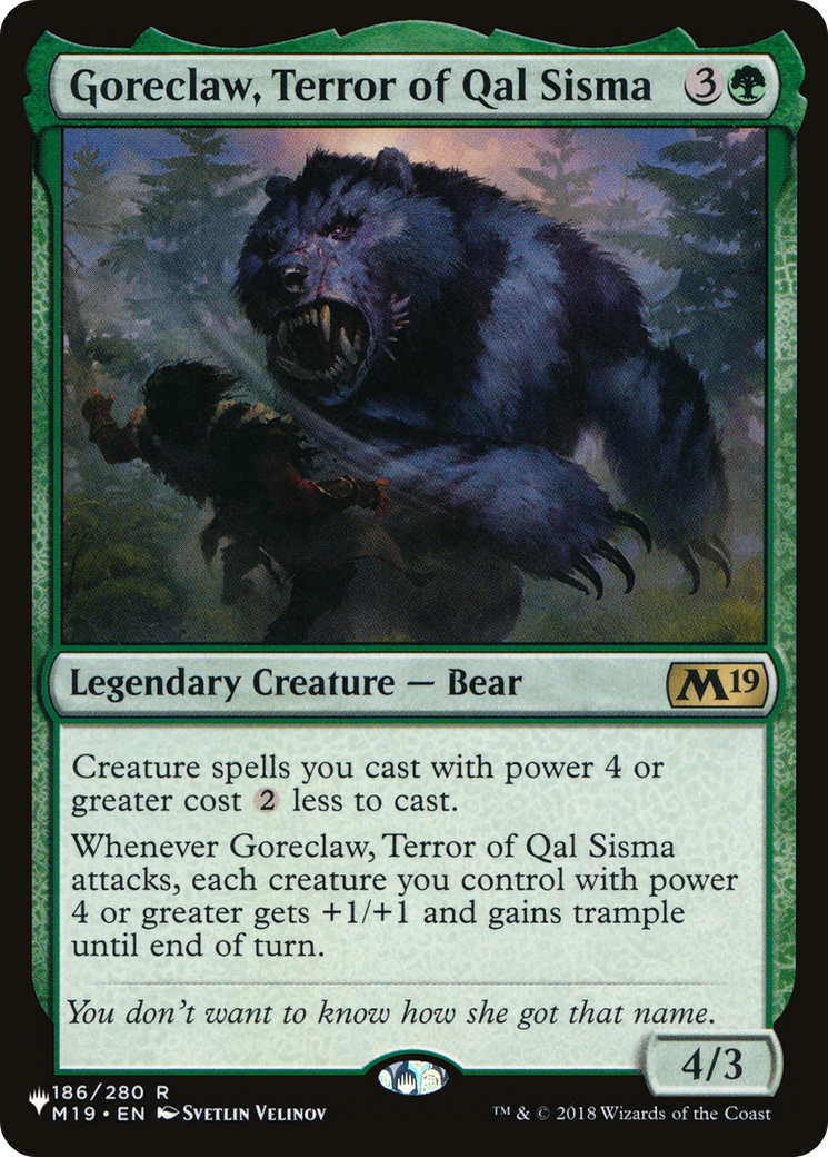 Goreclaw, Terror of Qal Sisma [The List] | PLUS EV GAMES 