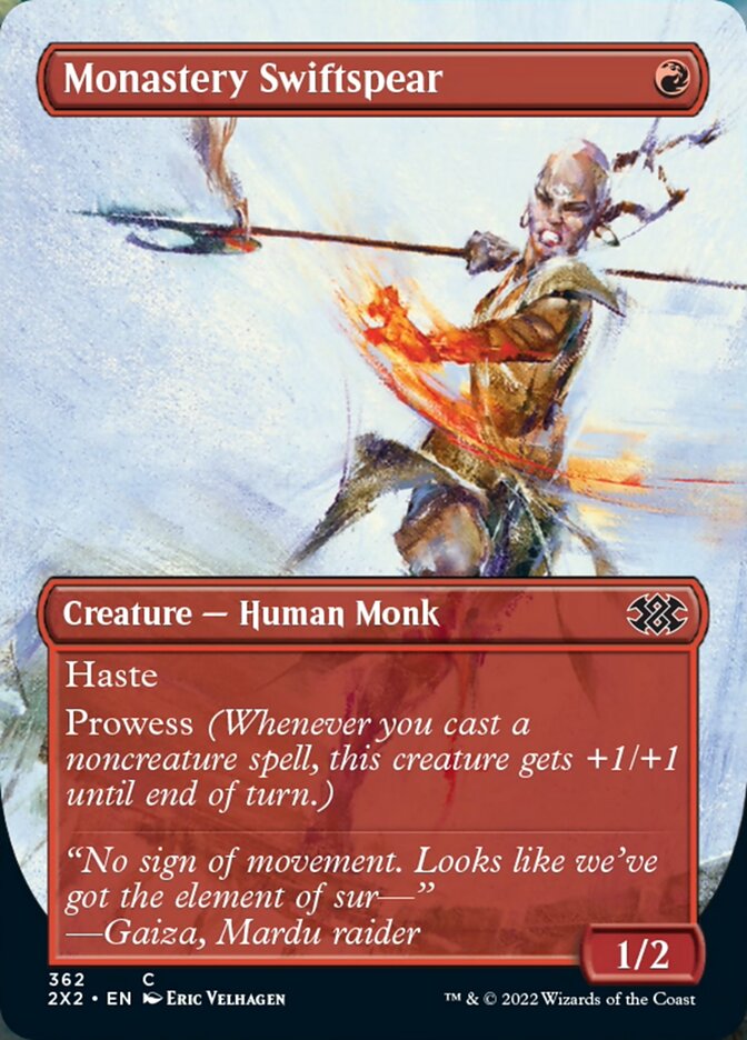 Monastery Swiftspear (Borderless Alternate Art) [Double Masters 2022] | PLUS EV GAMES 