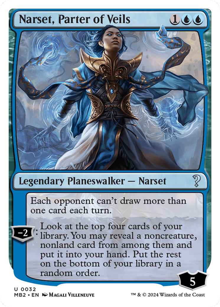 Narset, Parter of Veils (White Border) [Mystery Booster 2] | PLUS EV GAMES 