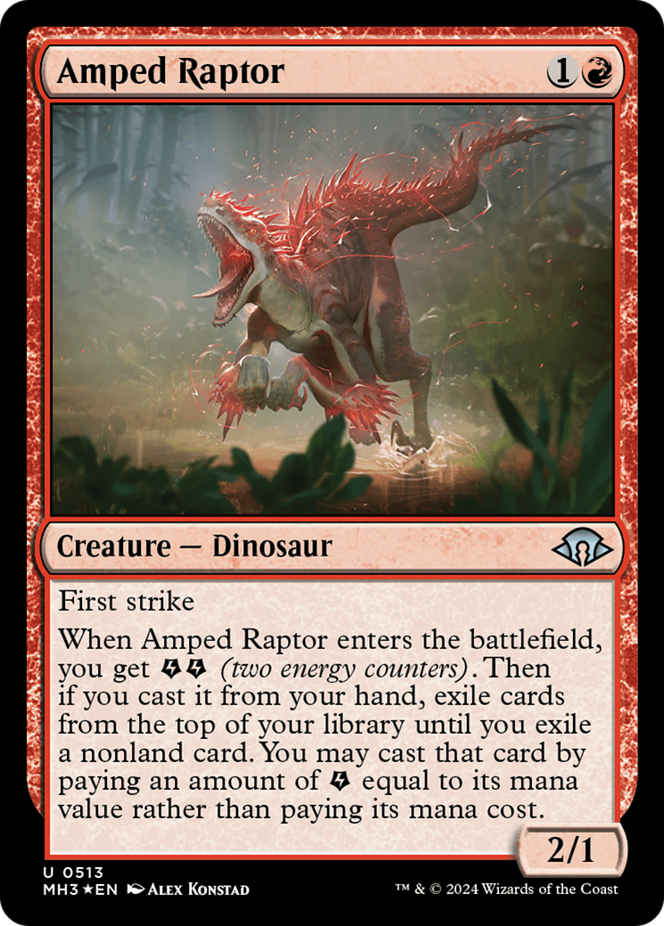 Amped Raptor (Ripple Foil) [Modern Horizons 3] | PLUS EV GAMES 