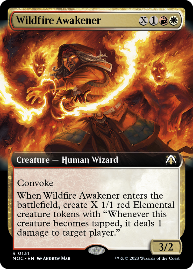 Wildfire Awakener (Extended Art) [March of the Machine Commander] | PLUS EV GAMES 