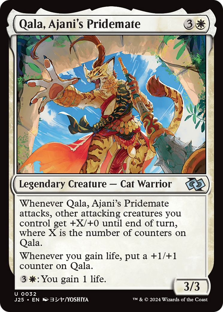 Qala, Ajani's Pridemate (Anime) [Foundations Jumpstart] | PLUS EV GAMES 