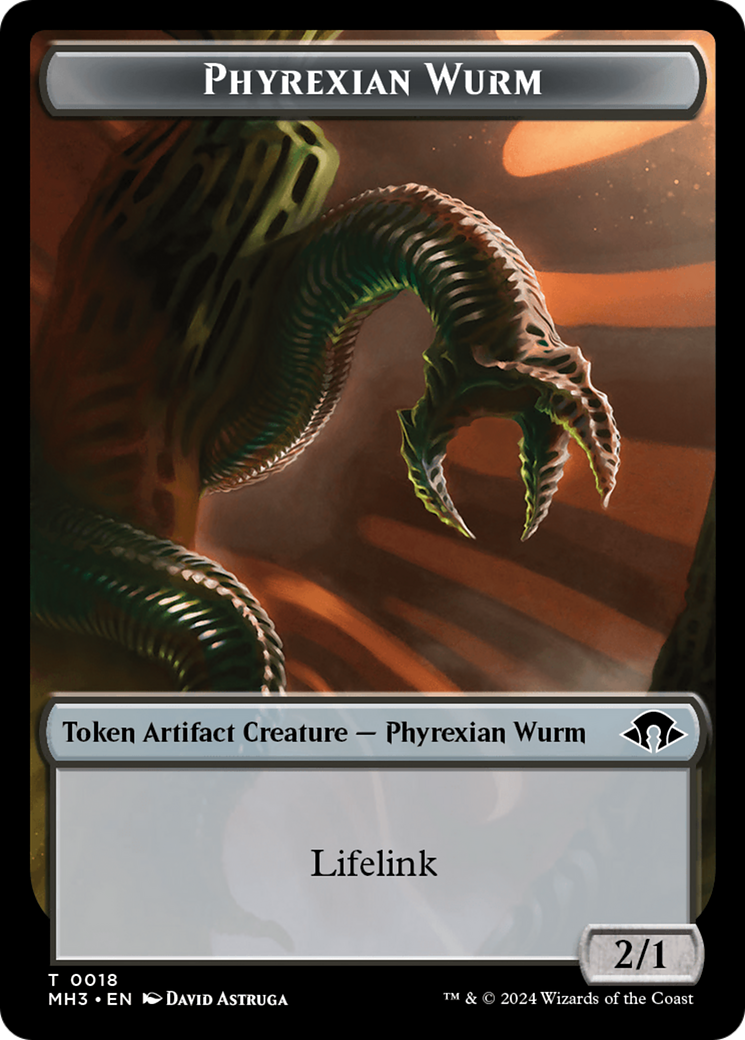 Phyrexian Wurm Token (0018) [Modern Horizons 3 Tokens] | PLUS EV GAMES 