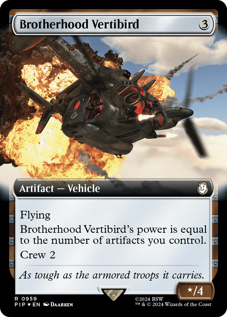 Brotherhood Vertibird (Extended Art) (Surge Foil) [Fallout] | PLUS EV GAMES 