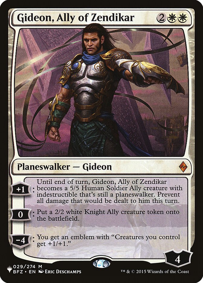 Gideon, Ally of Zendikar [The List] | PLUS EV GAMES 