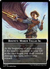 Bounty: Miron Tillas Jr. // Bounty Rules Double-Sided Token [Outlaws of Thunder Junction Commander Tokens] | PLUS EV GAMES 