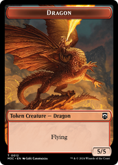 Shapeshifter (0008) (Ripple Foil) // Dragon Double-Sided Token [Modern Horizons 3 Commander Tokens] | PLUS EV GAMES 