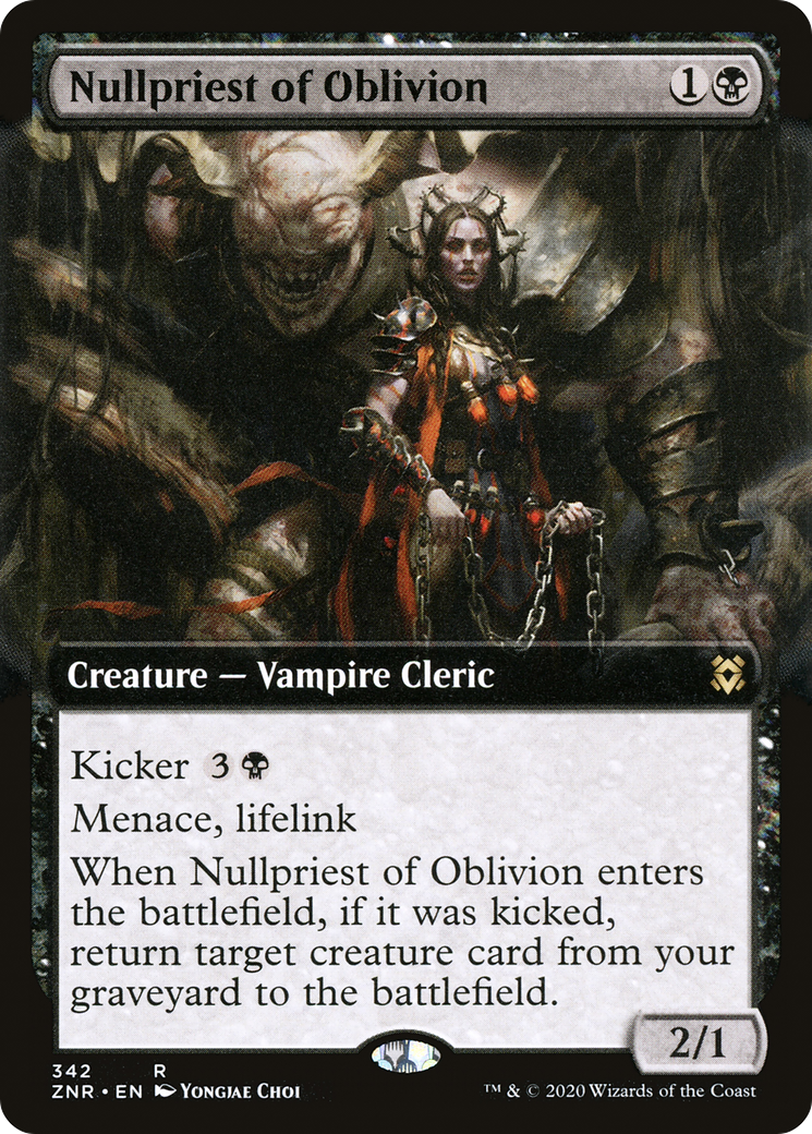 Nullpriest of Oblivion (Extended) [Zendikar Rising Extended Art]