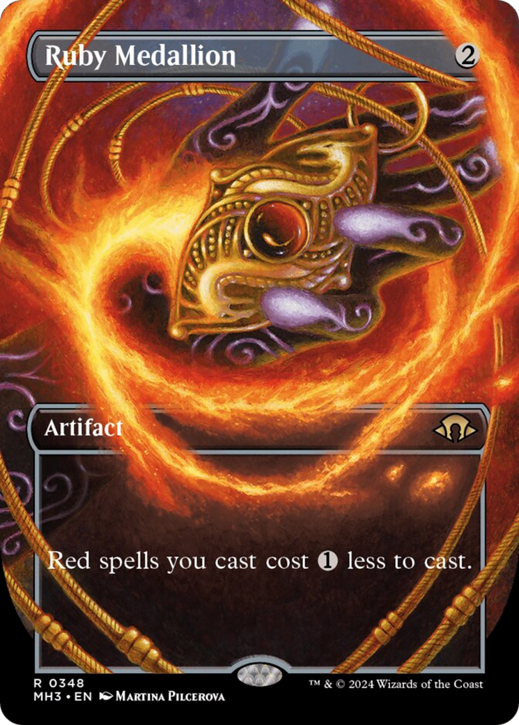 Ruby Medallion (Borderless) [Modern Horizons 3] | PLUS EV GAMES 