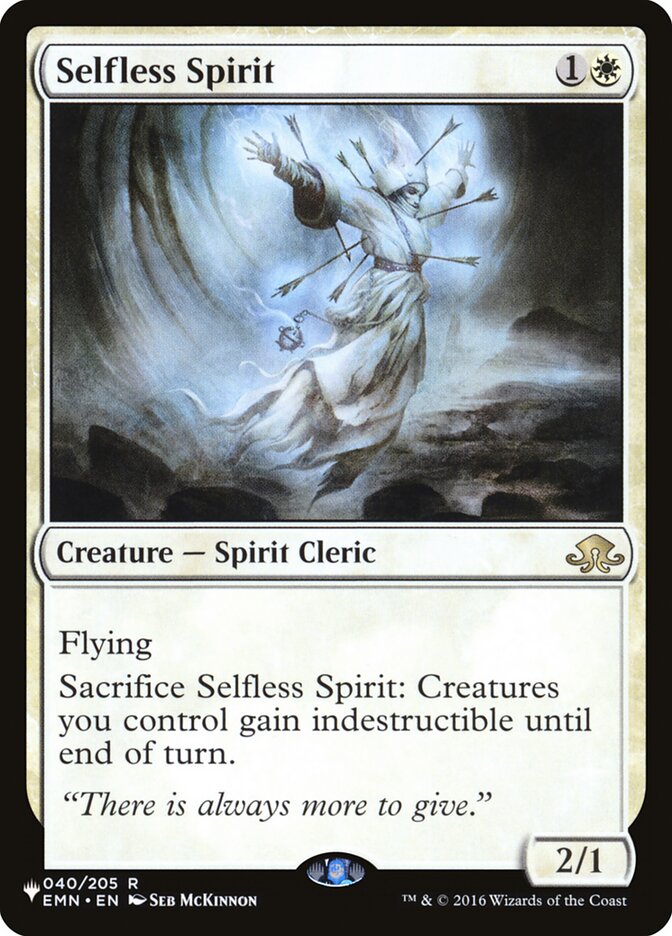 Selfless Spirit [The List] | PLUS EV GAMES 