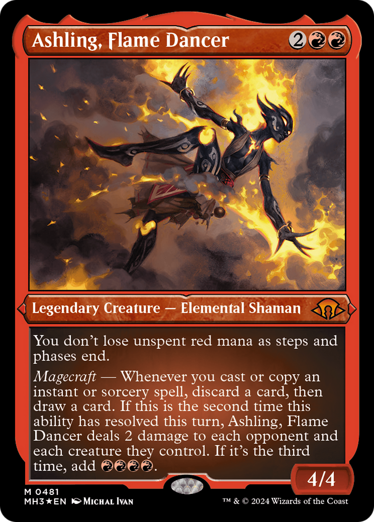 Ashling, Flame Dancer (Foil Etched) [Modern Horizons 3] | PLUS EV GAMES 