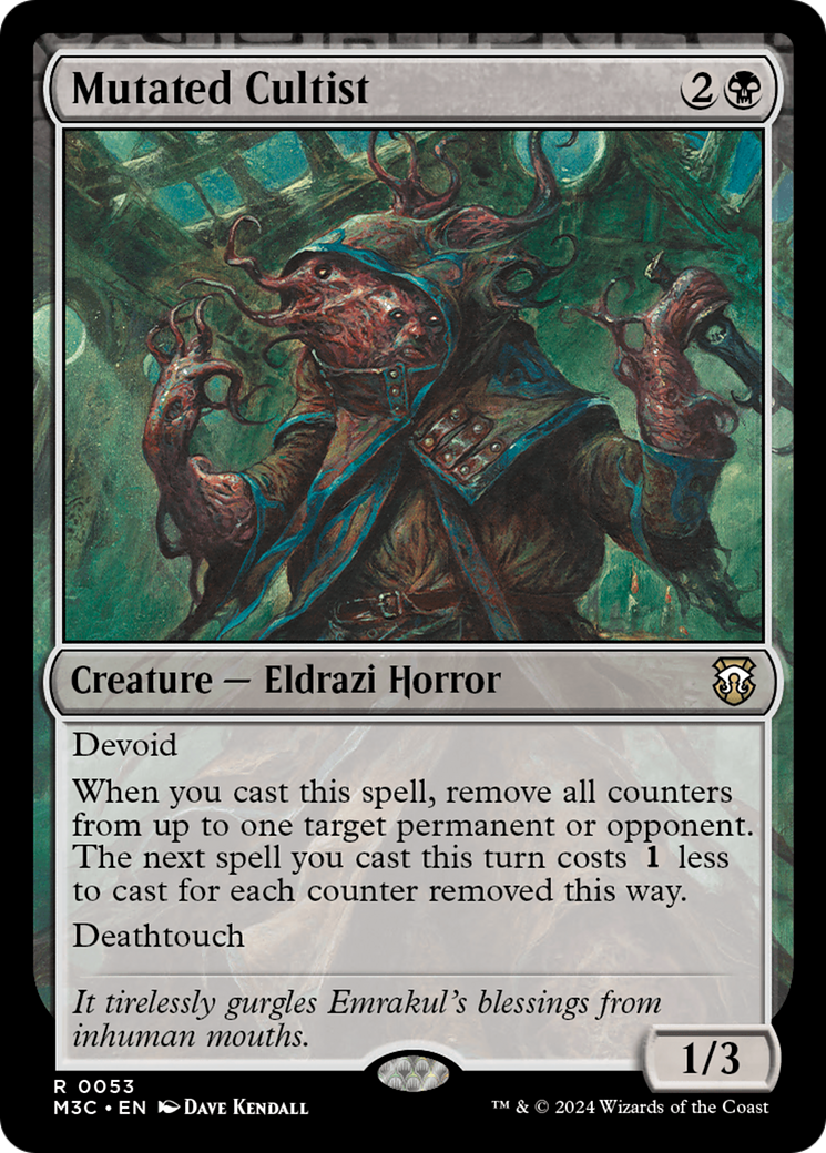 Mutated Cultist (Ripple Foil) [Modern Horizons 3 Commander] | PLUS EV GAMES 