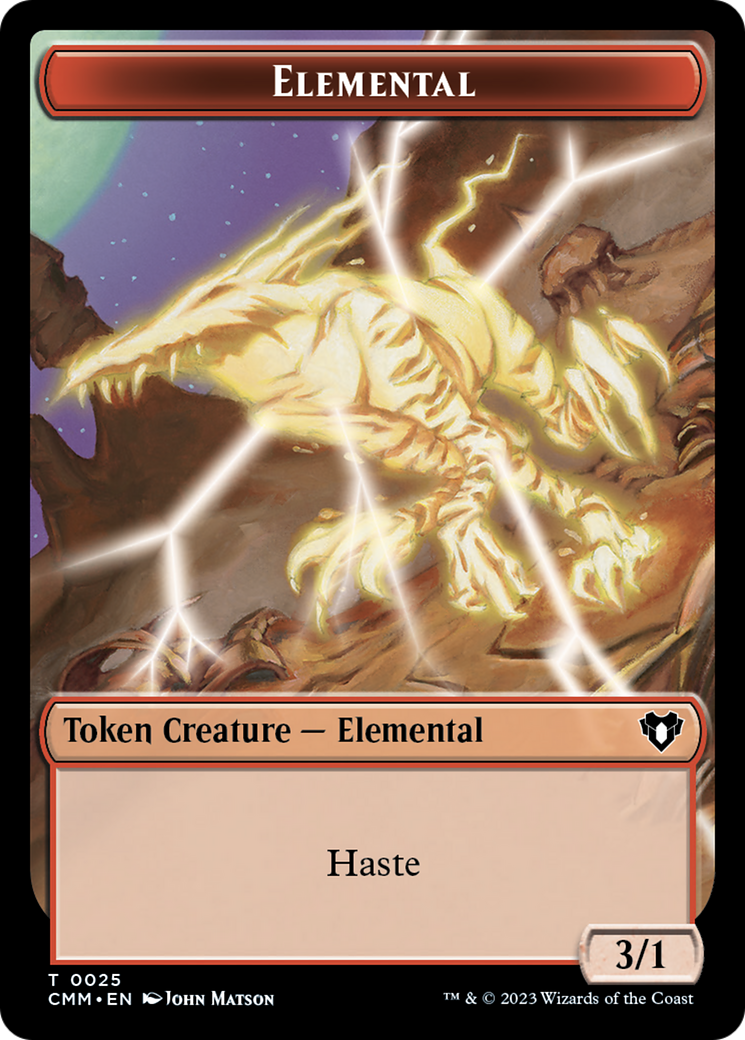 Thopter // Elemental (0025) Double-Sided Token [Commander Masters Tokens] | PLUS EV GAMES 