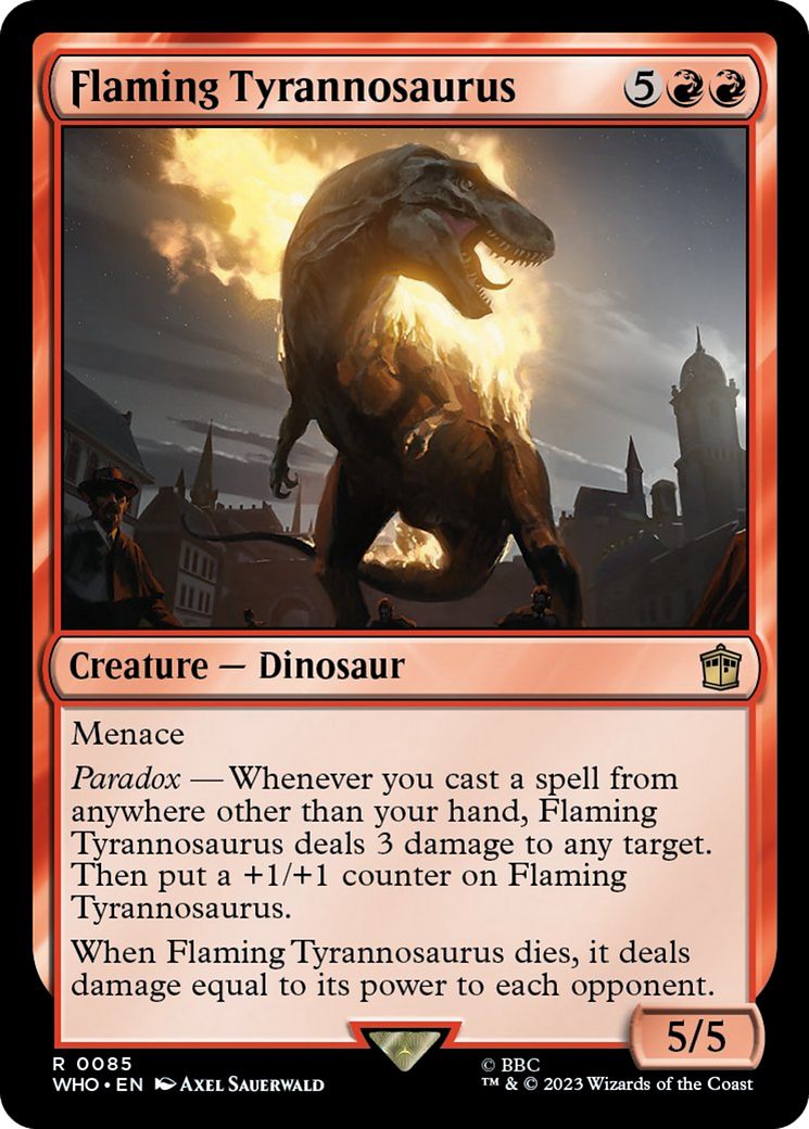 Flaming Tyrannosaurus [Doctor Who] | PLUS EV GAMES 