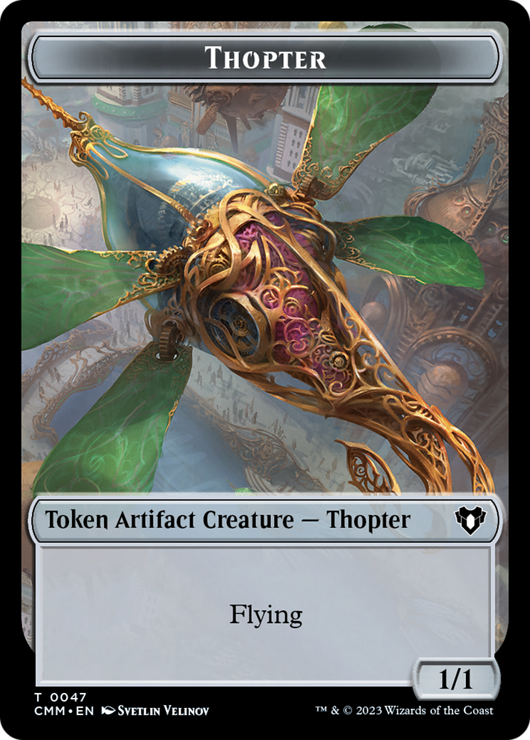 Thopter // Dragon (0020) Double-Sided Token [Commander Masters Tokens] | PLUS EV GAMES 