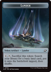 Human Soldier // Lander (0004) Doubled-Sided Token [Edge of Eternities Tokens] | PLUS EV GAMES 