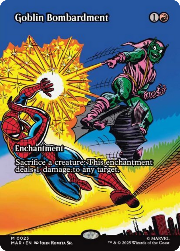 Goblin Bombardment (Borderless) [Marvel's Spider-Man: Eternal-Legal] | PLUS EV GAMES 