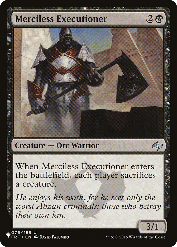 Merciless Executioner [The List Reprints] | PLUS EV GAMES 