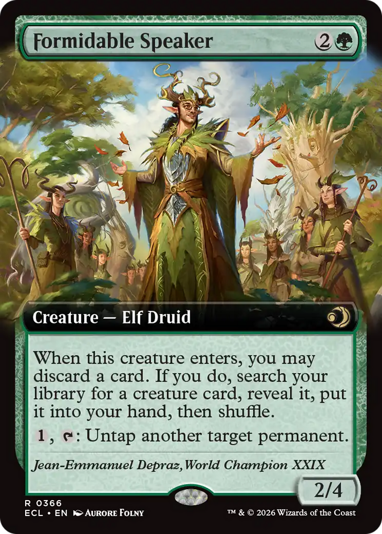 Formidable Speaker (Extended Art) [Lorwyn Eclipsed] | PLUS EV GAMES 