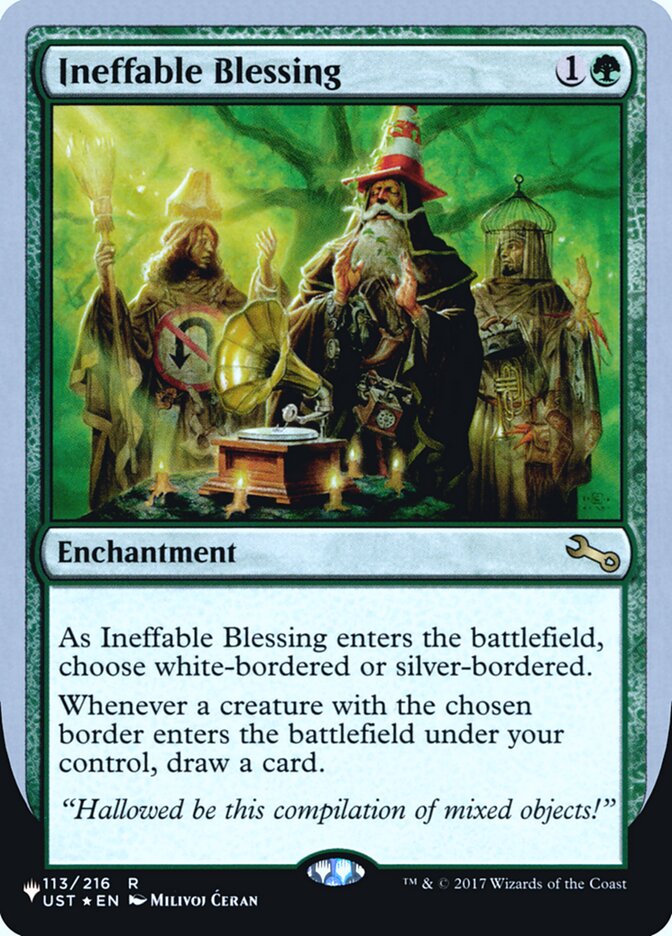 Ineffable Blessing (Bordered) (Unfinity Foil Edition) [The List] | PLUS EV GAMES 