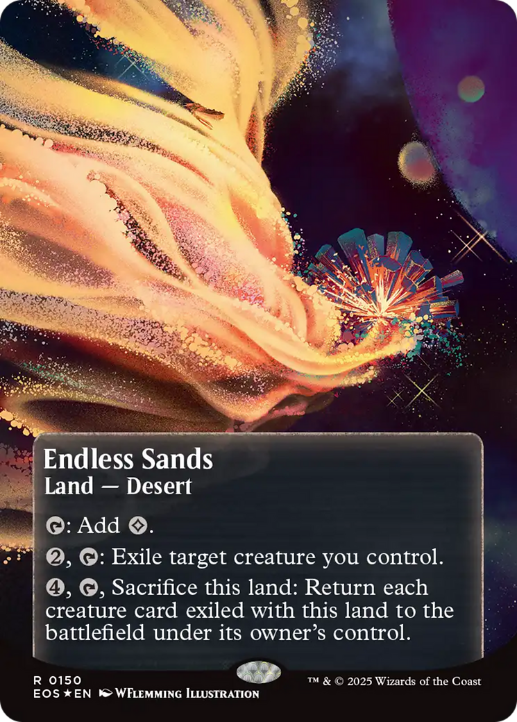 Endless Sands (0150) (Borderless) (Galaxy Foil) [Edge of Eternities: Stellar Sights] | PLUS EV GAMES 
