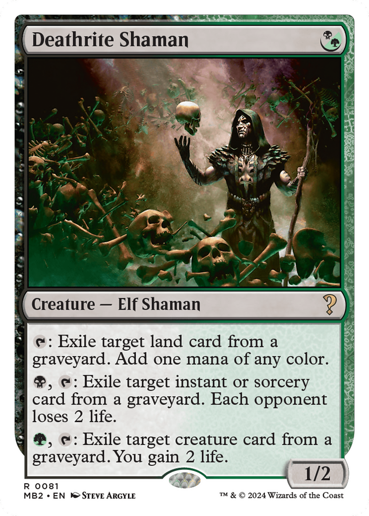 Deathrite Shaman (White Border) [Mystery Booster 2] | PLUS EV GAMES 