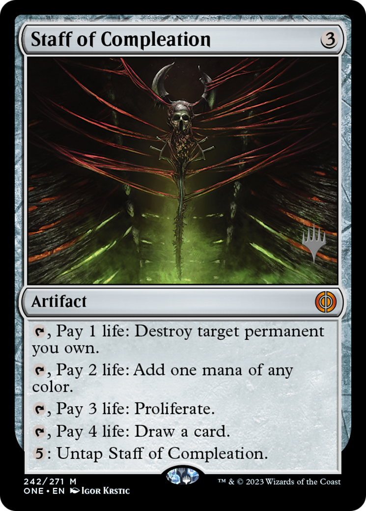 Staff of Compleation (Promo Pack) [Phyrexia: All Will Be One Promos] | PLUS EV GAMES 