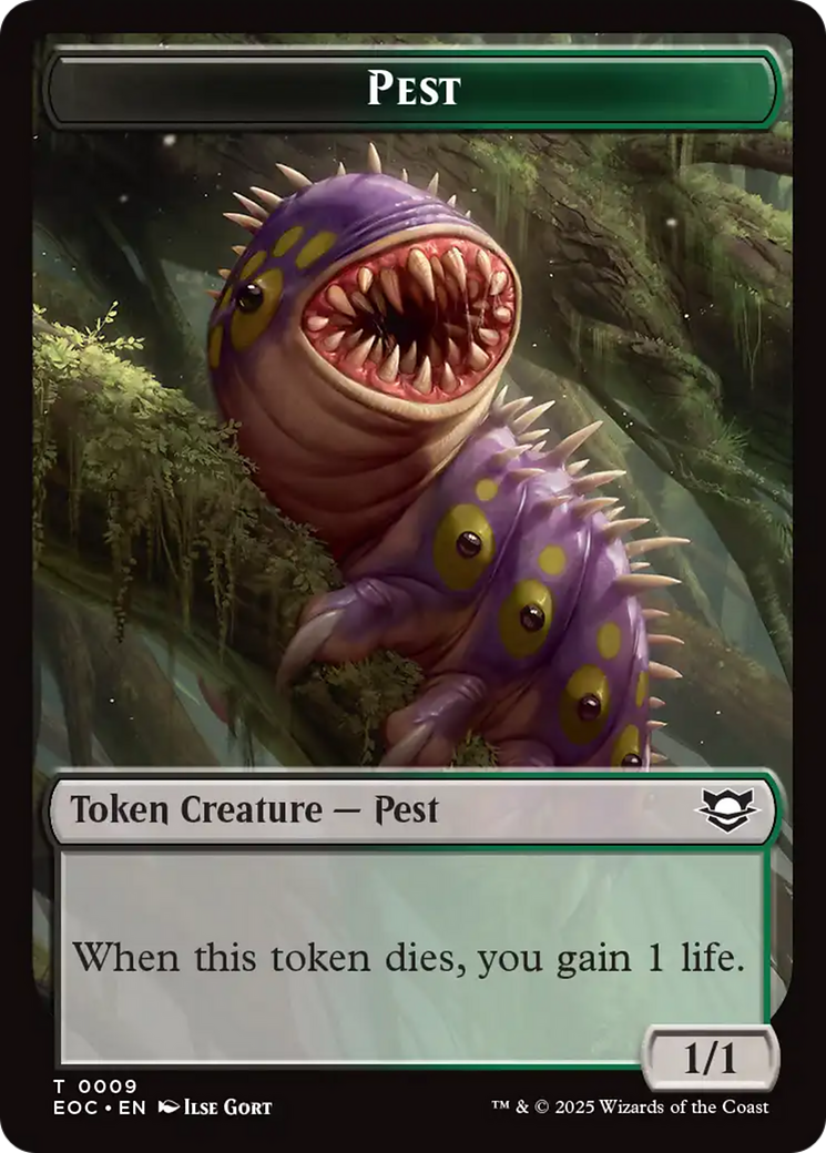 Beast (0006) // Pest Double-Sided Token [Edge of Eternities Commander Tokens] | PLUS EV GAMES 