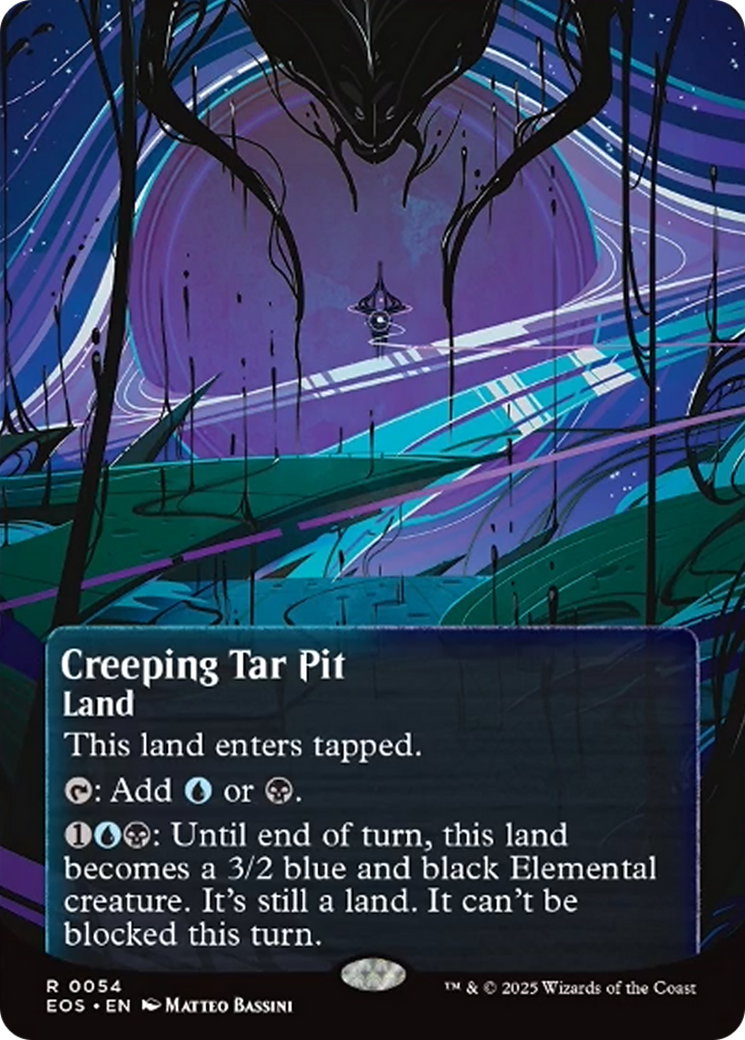 Creeping Tar Pit (0054) (Borderless) [Edge of Eternities: Stellar Sights] | PLUS EV GAMES 