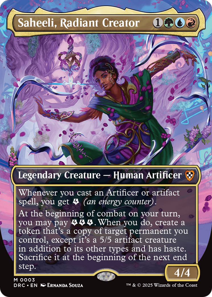 Saheeli, Radiant Creator (Borderless) [Aetherdrift Commander] | PLUS EV GAMES 