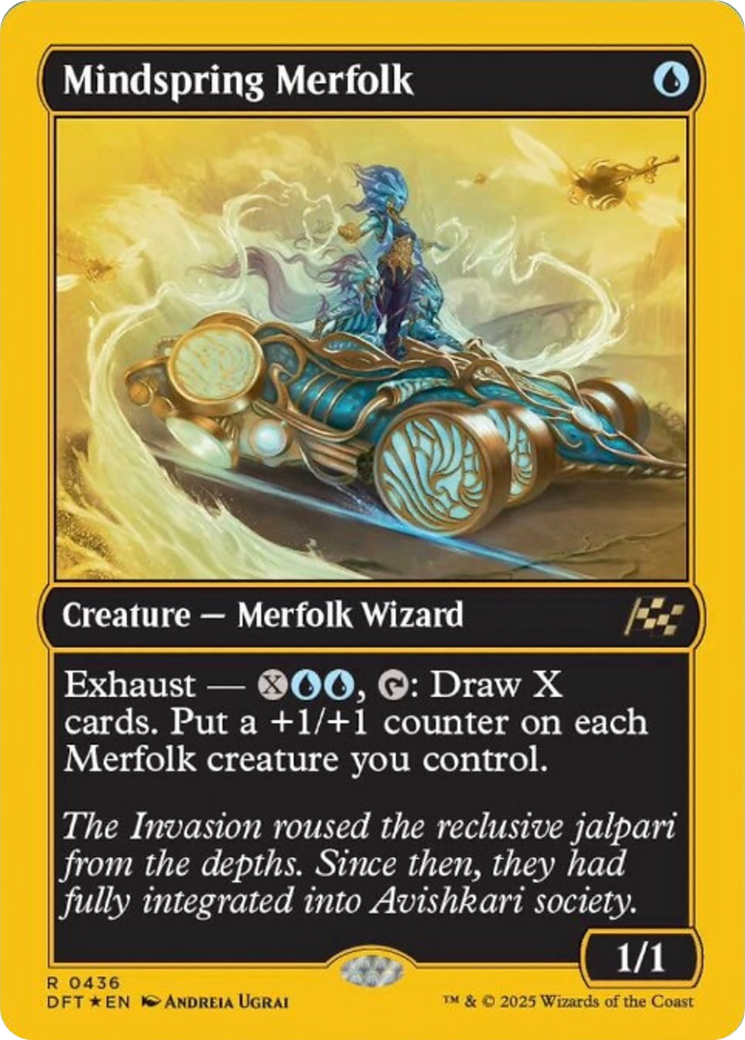 Mindspring Merfolk (First-Place Foil) [Aetherdrift] | PLUS EV GAMES 