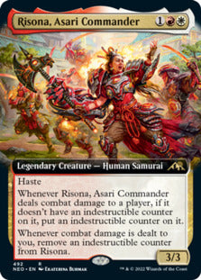 Risona, Asari Commander (Extended Art) [Kamigawa: Neon Dynasty] | PLUS EV GAMES 