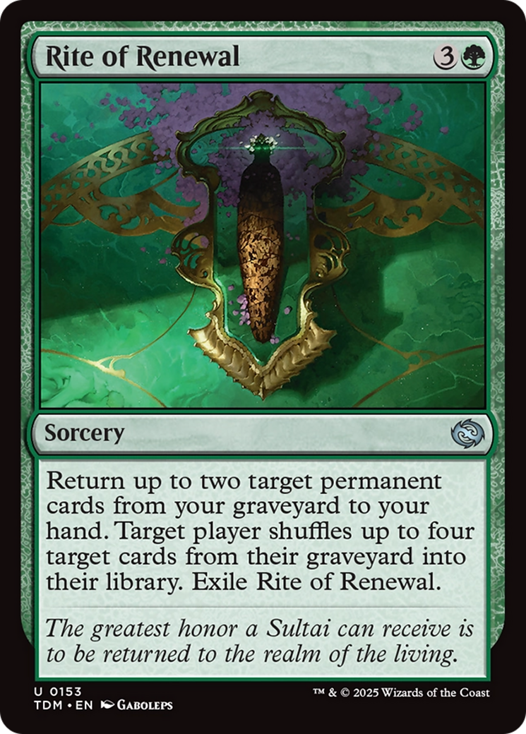 Rite of Renewal [Tarkir: Dragonstorm] | PLUS EV GAMES 