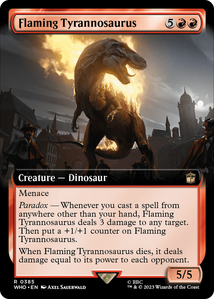 Flaming Tyrannosaurus (Extended Art) [Doctor Who] | PLUS EV GAMES 